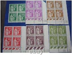 12. Stamps. 4 Coin Block Date. 1932 A 1933. No. 280 A 289. /298/359/363 A 367/