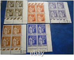 12. Stamps. 4 Coin Block Date. 1932 A 1933. No. 280 A 289. /298/359/363 A 367/