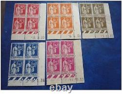 12. Stamps. Block of 4 Corner Date. 1932 to 1933. No. 280 to 289. /298/359/363 to 367