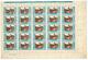 25 Stamp Sheet Of Oceania No. 141 N Mnh Free France