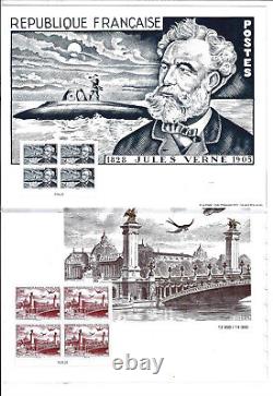 2 POSTERS 2022 Jules VERNE and Pont Alexandre III under Blister RARE OPPORTUNITY