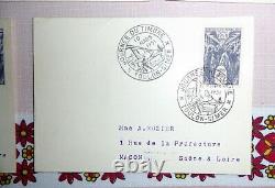 30 FDC cards of different cities the rarest Stamp Day France 1951
