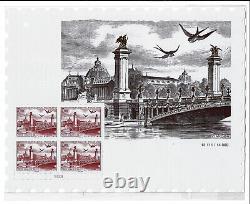 4 Airmail Posters UPU Paris 1947 CITT Paris 1949 View of Paris Striped