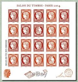 Block Ceres 1849 Paris Salon Timbre 2014 Sheet No. 4871