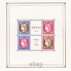 Block France No. 3 Pexip Paris International Exhibition 1937 New Stamps