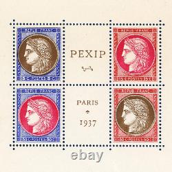 Block France Pexip N° 3 New With Exhibition Seal, Impeccable Central Part