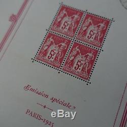 Block Sheet No. 1a Exhibition Paris New But Grip On Stamp