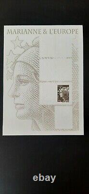 Block Stamp F 4614 Marianne Variete And Europe. Accidental Printing Very Rare