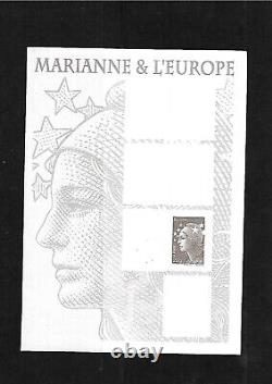 Block Stamp F 4614 Marianne Variete And Europe. Accidental Printing Very Rare