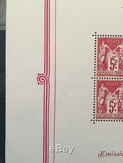Block Stamp Yt Bf 1 France 1925 New. Paris Exhibition 1925. 12 Scans