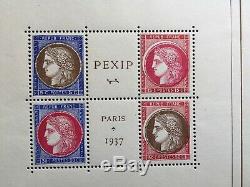 Block Stamp Yt Bf 3 France 1937 New. Paris Exhibition (pexip) 1937. 8 Scans