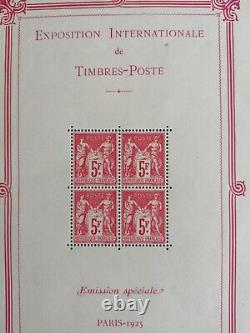 Block of 4 stamps International Exhibition Paris 1925 Special Issue stamp 5frs