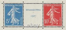 Blocs-feuillets N°2, Strasbourg 1927, Obliterated 12/6/1927 Out-of-timber Superbe