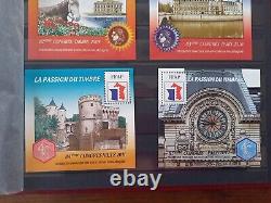 Collection of 18 blocks FFAP stamps France 2007 to 2019