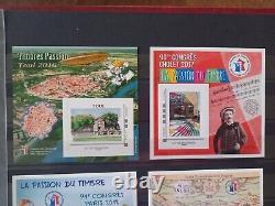 Collection of 18 blocks FFAP stamps France 2007 to 2019