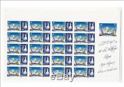 Complete Sheet 20 Stamps Custom No. 1207 New Caledonia Opt
