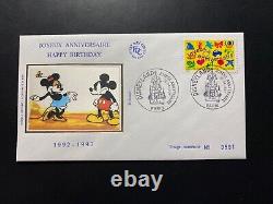 FDC Silk DISNEYLAND OBL 12/04/1997 3046 Mickey & Minnie