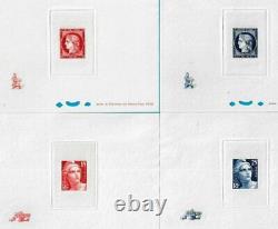FRANCE 1949 rare Series 4 Proofs with Cérès Gandon Remark Y&T 830 831 832 833