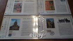 FRANCE 36 Sheets CEF Silk 1st Day of 1974 Complete