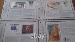 FRANCE 38 Pages CEF Silk 1st Day Complete Year 1992