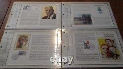 FRANCE 40 CEF Silk Sheets 1st Day of 1975 Complete