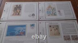 FRANCE 42 Sheets CEF Silk 1st day of the year 1989 complete