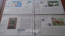 FRANCE 43 CEF Silk Sheets 1st Day Year 1988 Complete