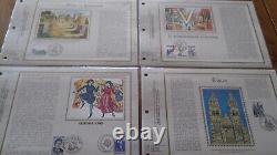 FRANCE 43 Sheets CEF Silk 1st Day Complete Year 1985