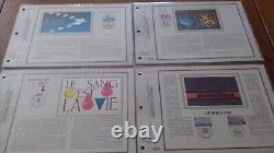 FRANCE 43 Sheets CEF Silk 1st Day Complete Year 1988