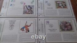 FRANCE 45 CEF Silk Sheets First Day Complete Year 1987