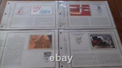 FRANCE 45 Sheets CEF Silk 1st Day complete year 1987