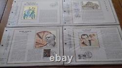 FRANCE 46 CEF Silk First Day Sheets Complete 1984