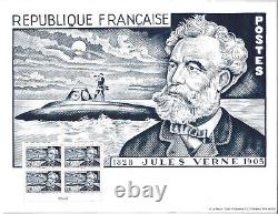 FRANCE 5 Posters Jules VERNE BURELE VIEW OF PARIS CITT 1949 UPU 1947