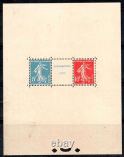 France 1927 Yv. 2 Souvenir Sheet 60% Mint Philatelic Exhibition of Strasbourg