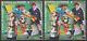 France 1998 Square Block Marigny Surcharge 3-0 No. 10 Pair D / Nd World Cup