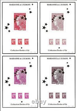 France 2012 Box Of 15 Sheets Maxi Marianne Variety On Green Letter Values