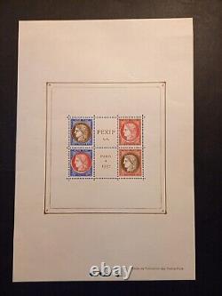France 2 Block 3 Pexip 1937 Stamps New And Cancelled