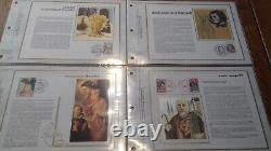 France 49 Sheets CEF Silk 1st Day of the Year 1977 Complete