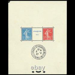 France Bloc N°2a Exposition Strasbourg 1927 Control Stamp (yt 1350)