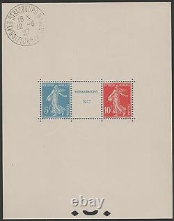 France Block Sheet 2 Has Strasbourg 1927 Neufxx Stamp Expo Stamps Out J844
