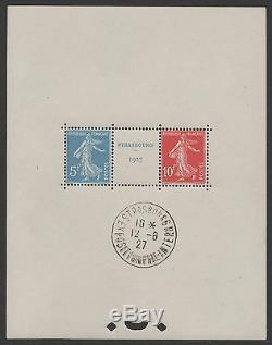 France Block Sheet 2 Has Strasbourg 1927 New XX With Stamp Expo. Ttb K533f