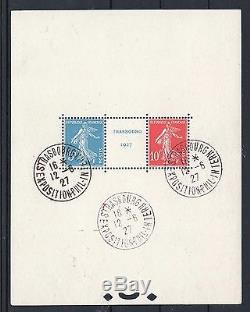 France Miniature Sheet 2 Strasbourg Oblitere 1927 Stamp Exhibition Tb P119