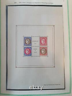 France Miniature Sheet Of 4 Stamps Pexip 1937 Complete New No. 3 Ago