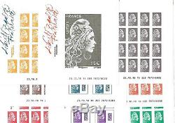 France Unusual Case Of 10 Imperforated Sheets Marianne Engaged Fair 2018
