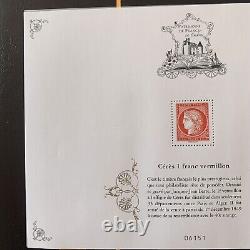French Heritage Block 1 Franc Vermilion 2019 Stamp