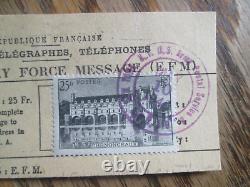French Stamp Yt 611 Expeditionary Force Message Efm