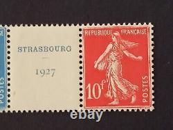 French Stamps Pair Interval Yt 242A Strasbourg 1927 New Free Delivery