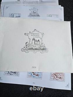 Leaflet Blocks Heritage of France 2020- Complete set with envelope