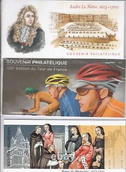 Lot of 19 souvenir sheets numbers 80 to 106 from the year 2013 to 2014 new value 370 Euros