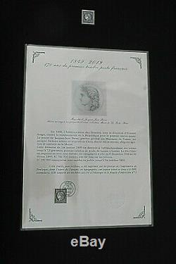 Luxury Box 170 Years Stamp French First Black Sheet Ceres 150 Stamps